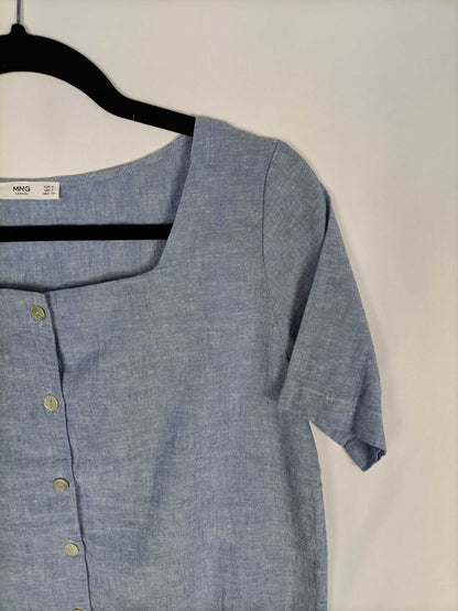 MANGO. Blusa jaspeada T.s