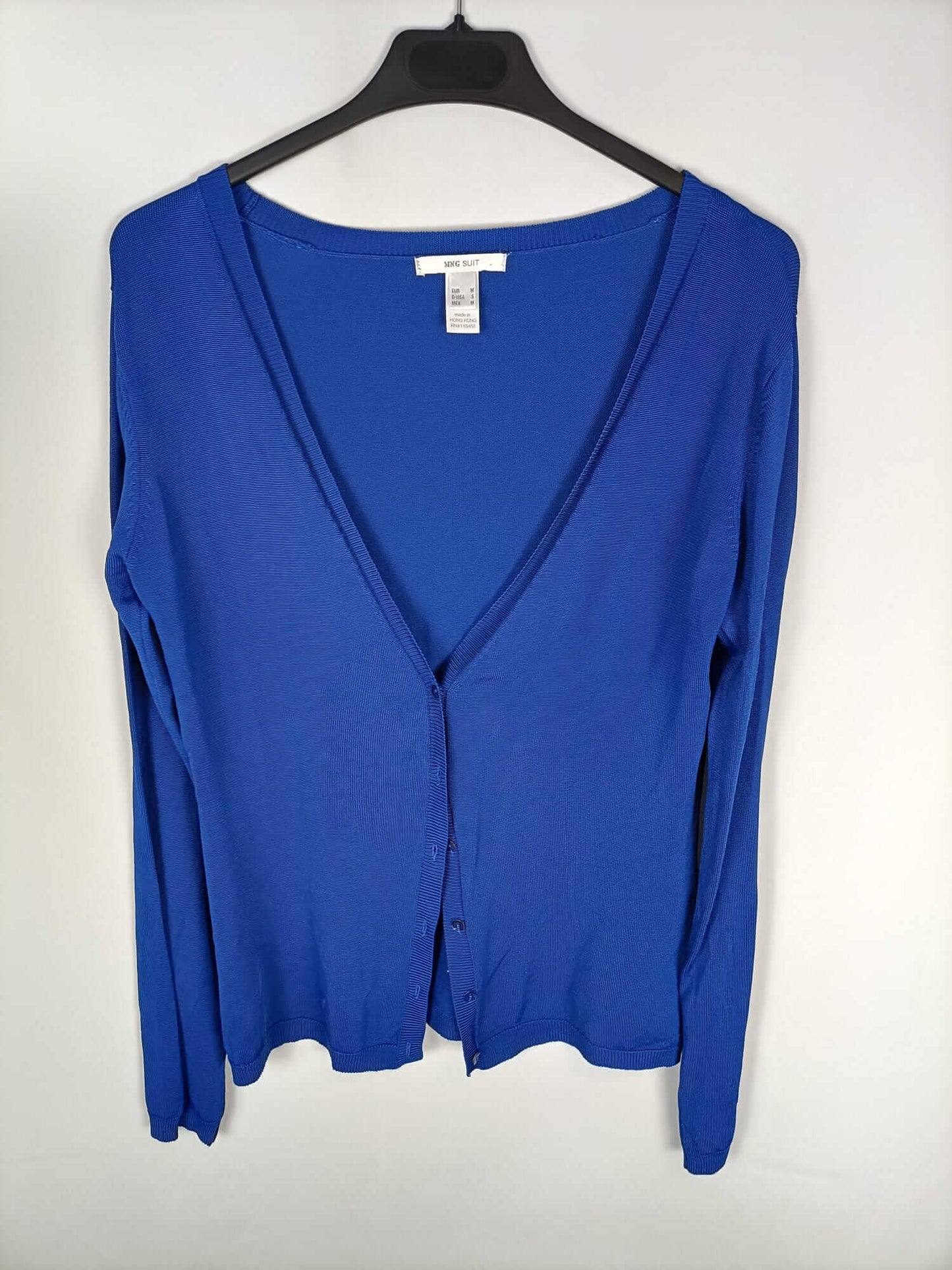 MANGO. Klein Blue Knit Cardigan TM