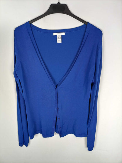 MANGO. Klein Blue Knit Cardigan TM