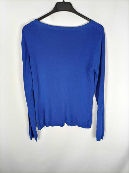 MANGO. Klein Blue Knit Cardigan TM