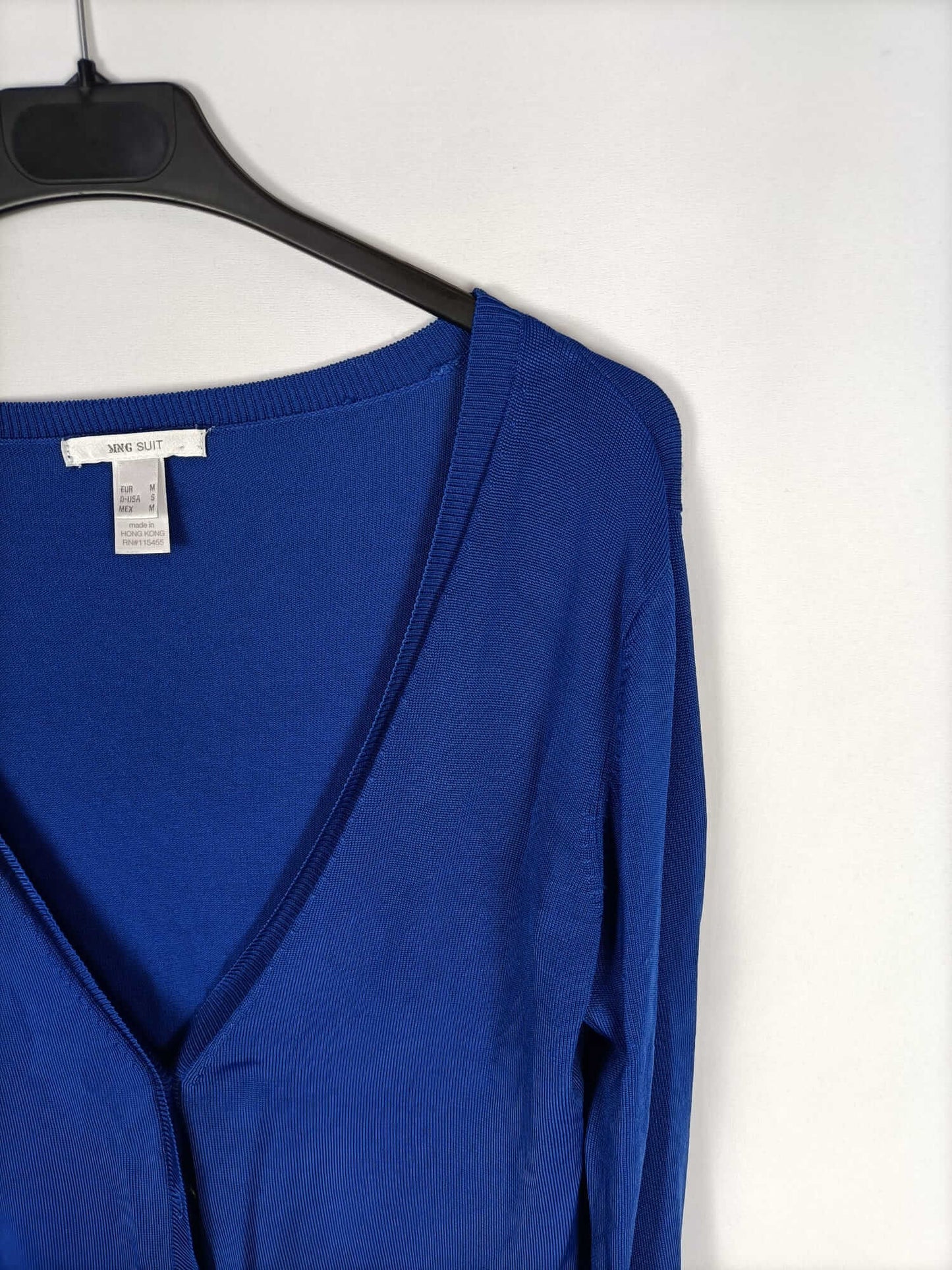 MANGO. Klein Blue Knit Cardigan TM