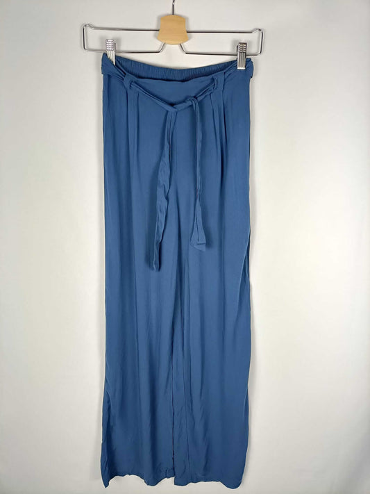 PRIMARK. Pantalón fluido azul T.38