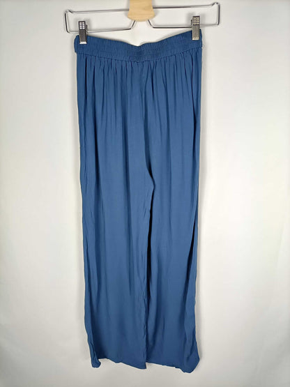 PRIMARK. Pantalón fluido azul T.38