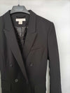 H&M.Abrigo negro estilo blazer T.36