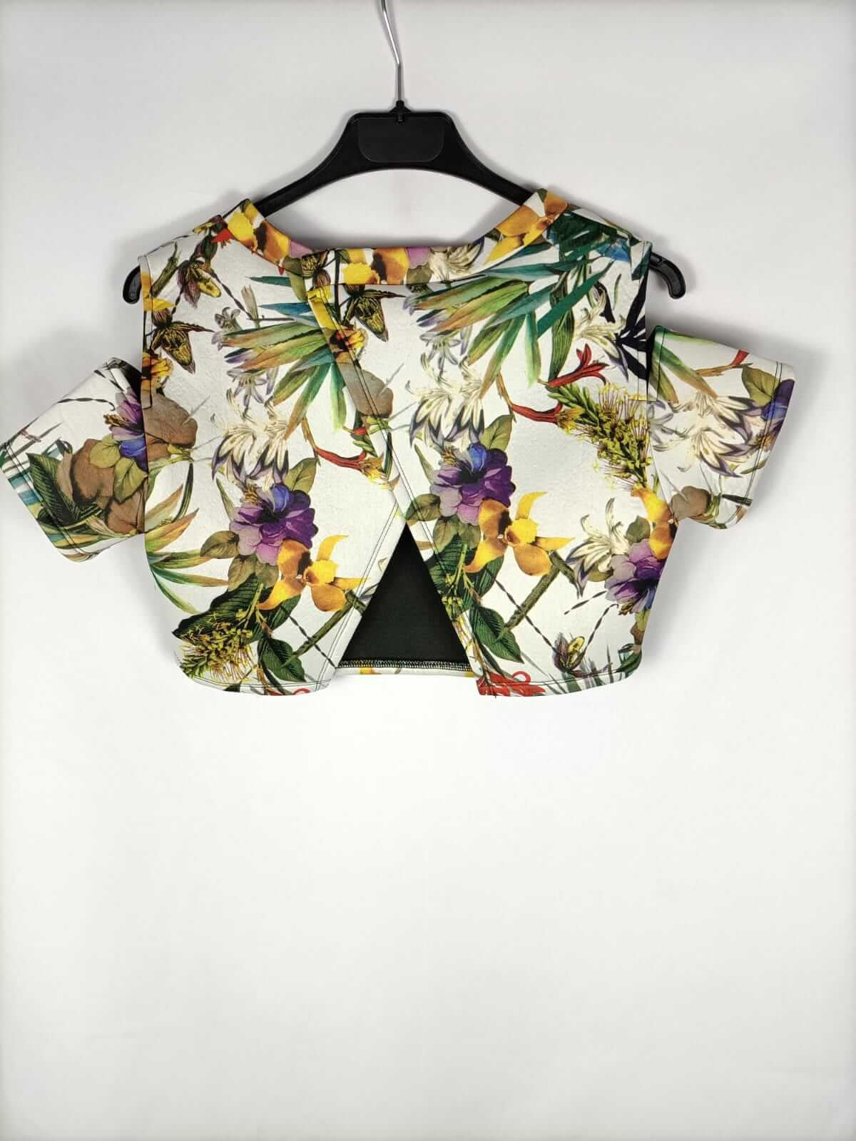 CHOISE. Top corto flores neopreno Tu (s/m)