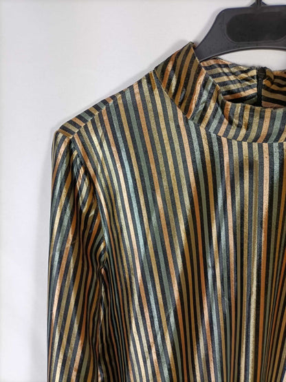 ZARA. Top terciopelo rayas T.m