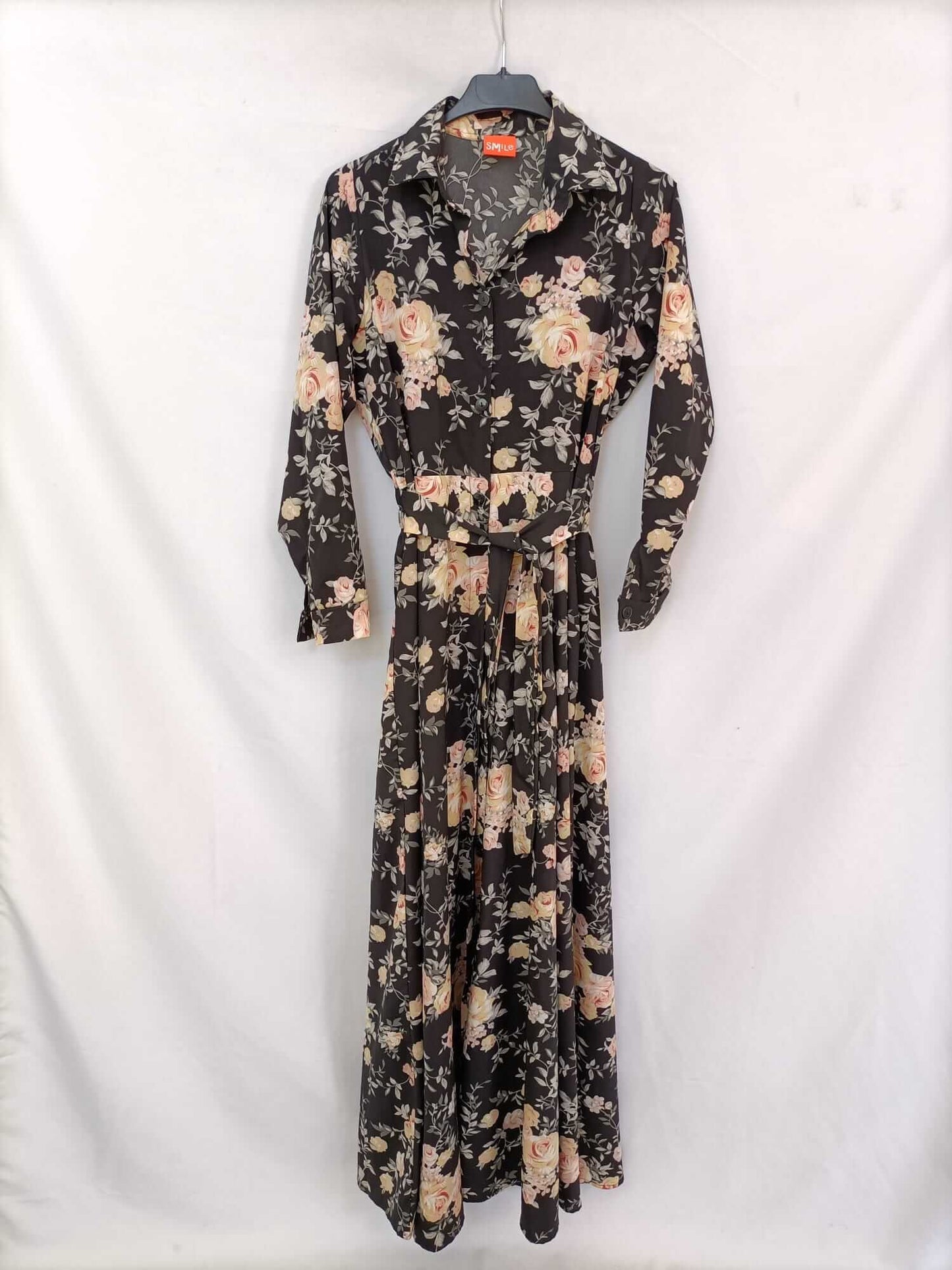 SMILE.Vestido largo flores T.s/m