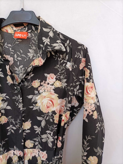 SMILE.Vestido largo flores T.s/m