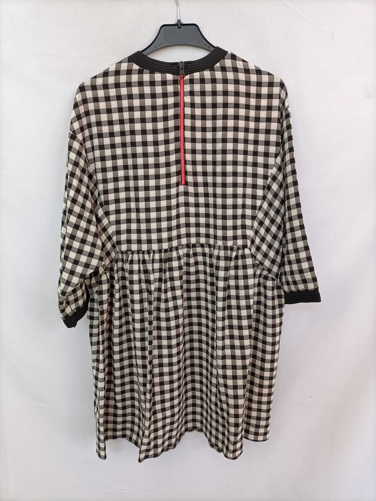 ZARA.Vestido corto cuadros T.m