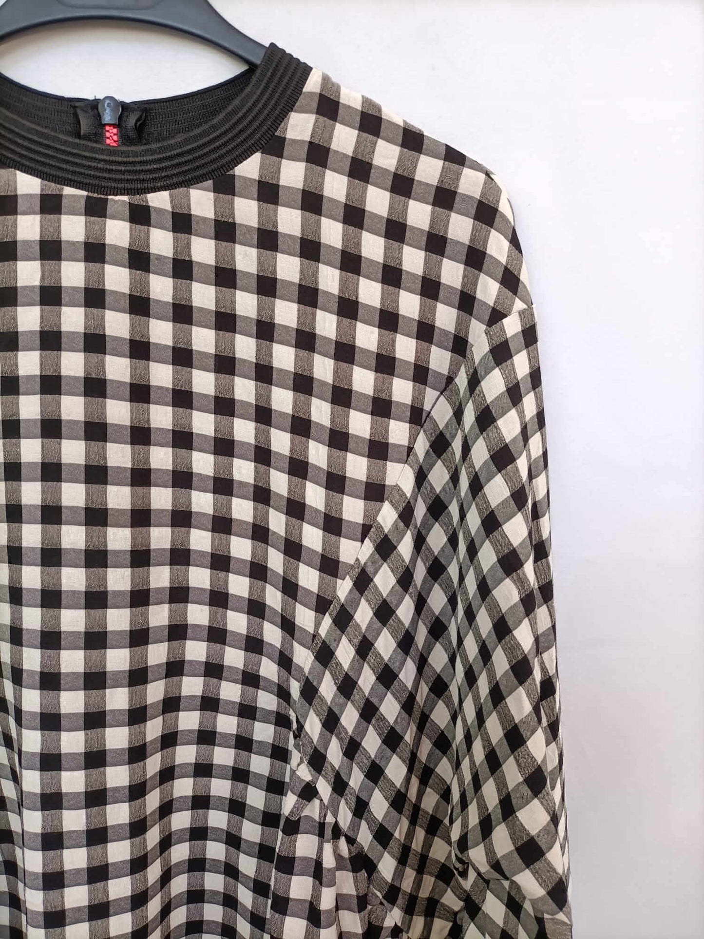 ZARA.Vestido corto cuadros T.m