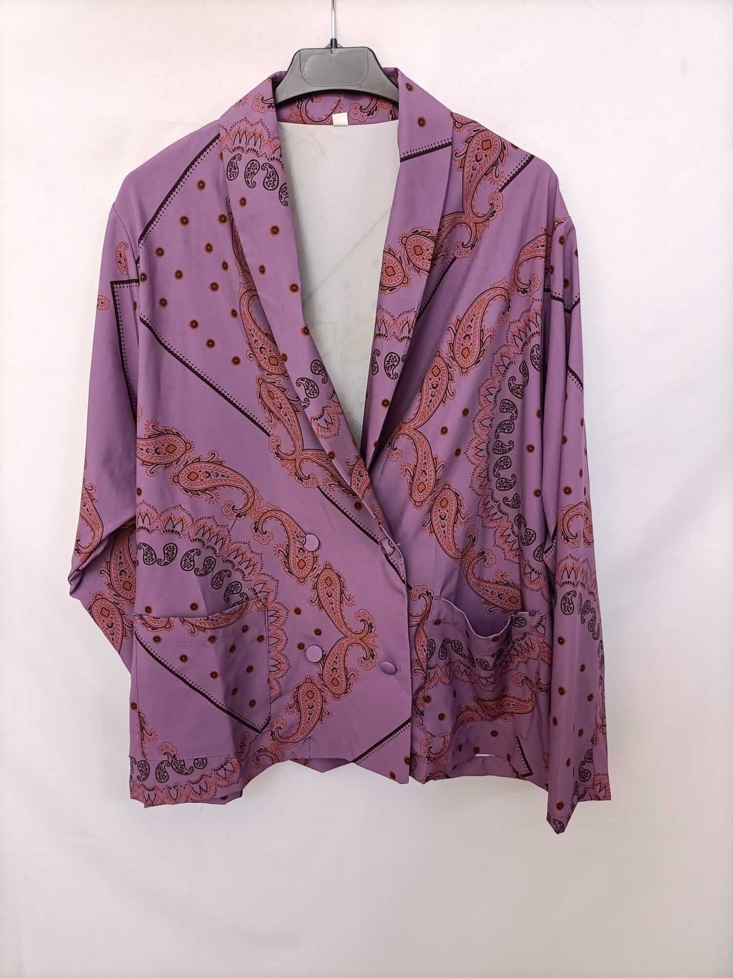 OTHERS. Amoeba purple flowing blazer/blouse Tm