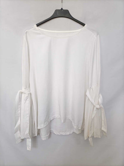 OTRAS.Blusa blanca mangas TU (m/l)