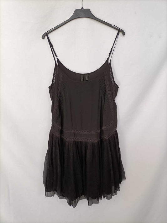MANGO.Vestido corto negro T.m