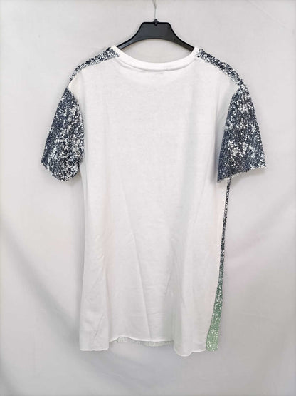 ZARA.Vestido corto lentejuelas T.m