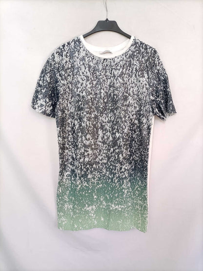 ZARA.Vestido corto lentejuelas T.m