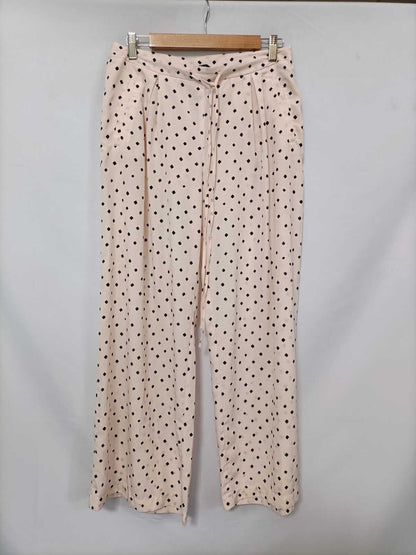 MANGO.Pantalones rosa palo T.38