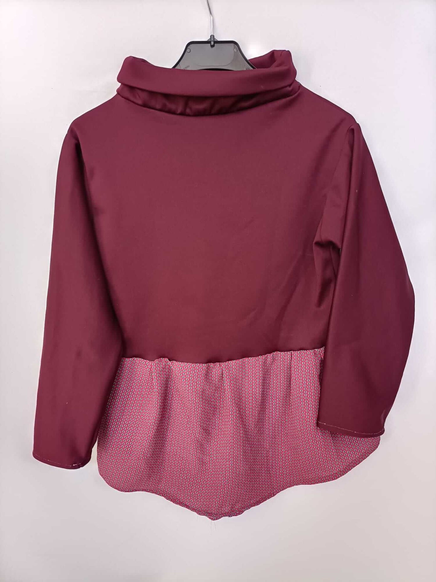 OTRAS.Top burdeos doble textura TU (S/M)