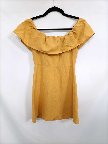 PULL&BEAR. Vestido lino  T.s