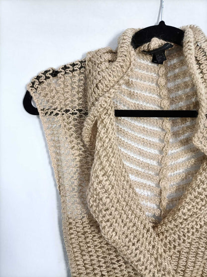 MANGO. Top punto beige T.m