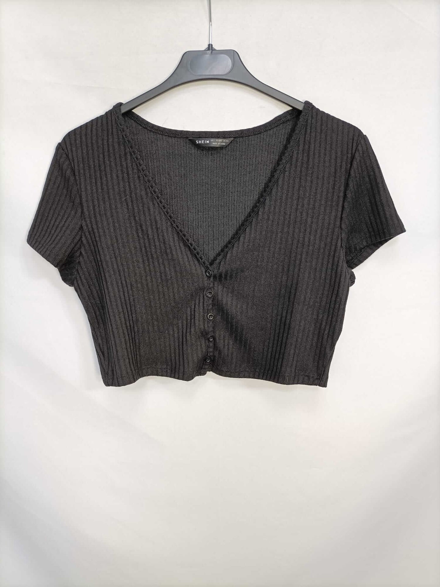 SHEIN.Black Crop Top TL