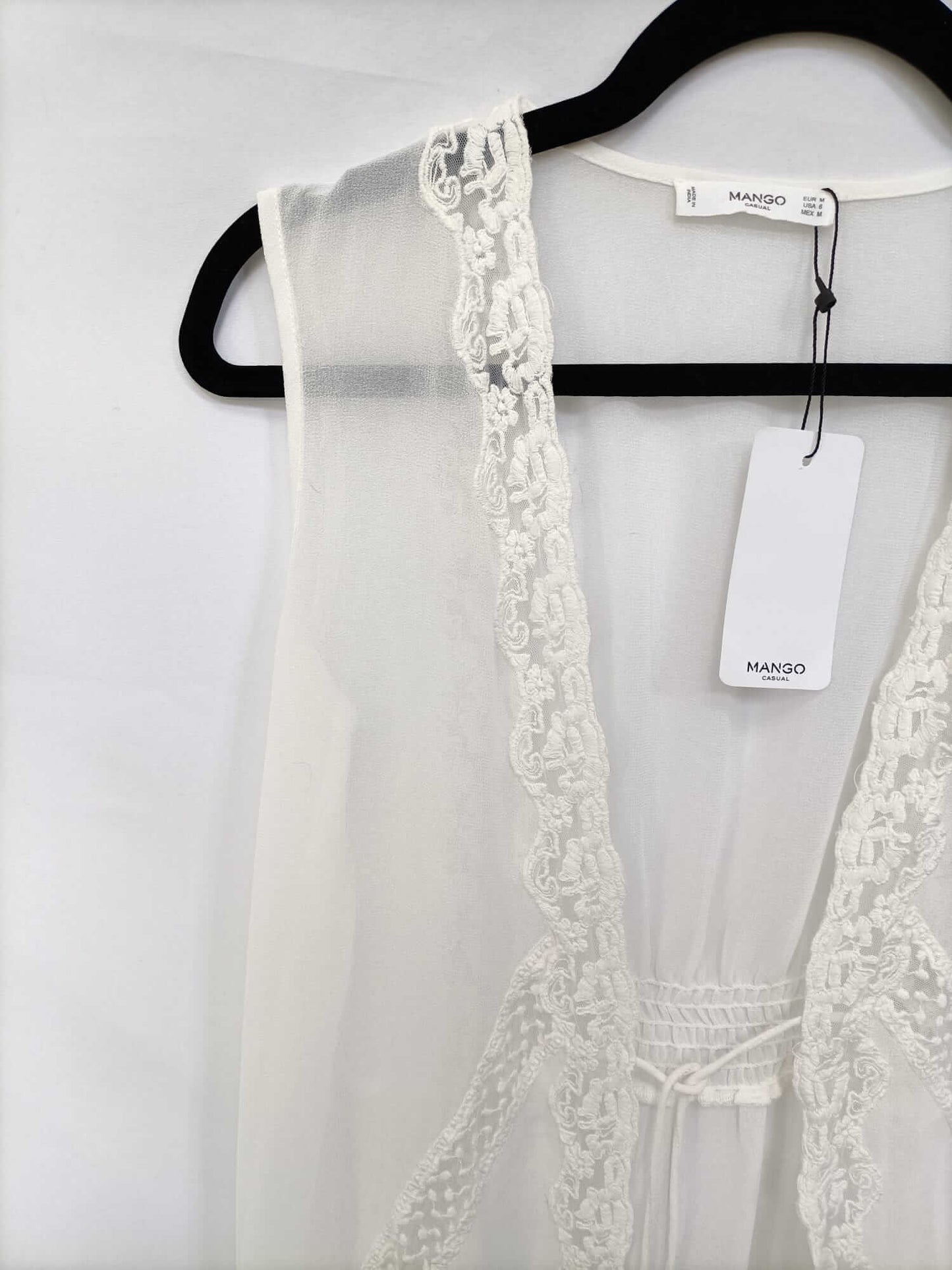 MANGO.Long sleeveless kimono Tm