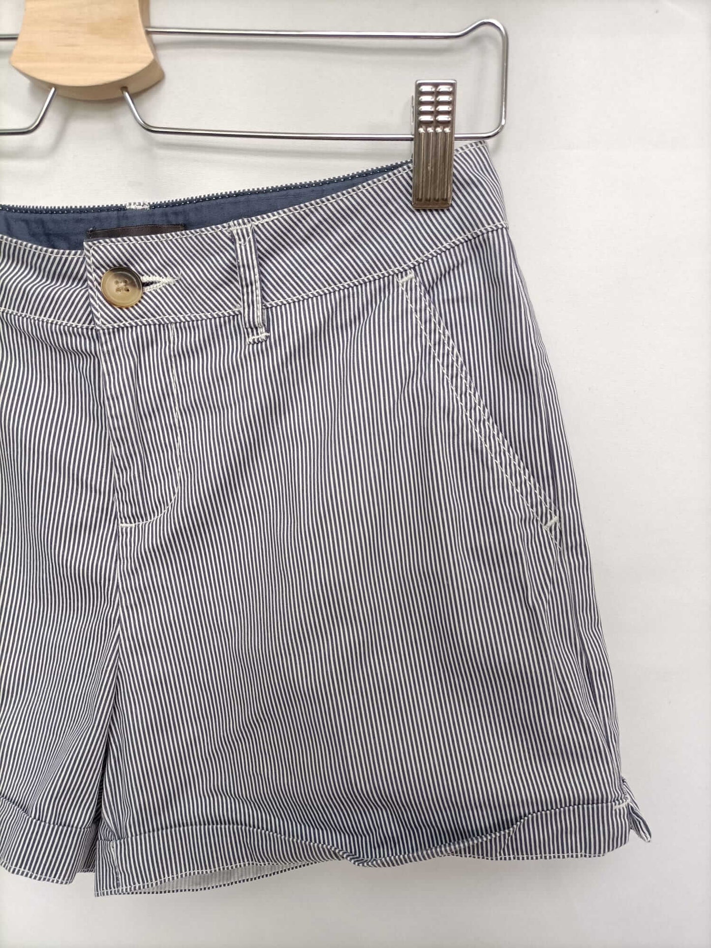 PRIMARK. Blue and white striped shorts, size 34
