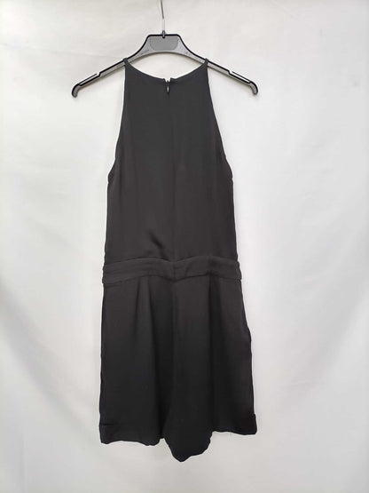 MANGO.Mono negro cuello halter T.s