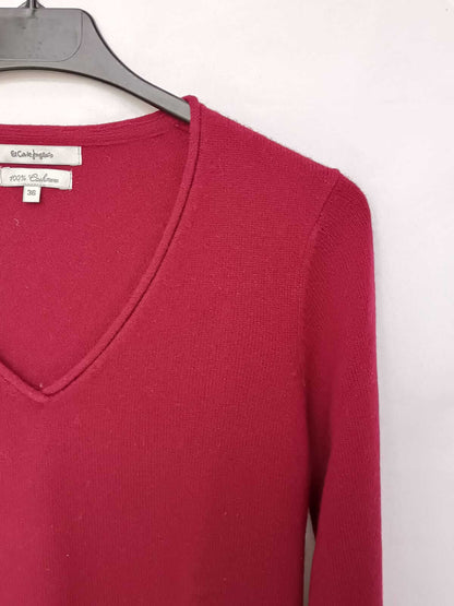 EL CORTE INGLÉS.Jersey burdeos cashemere T.36