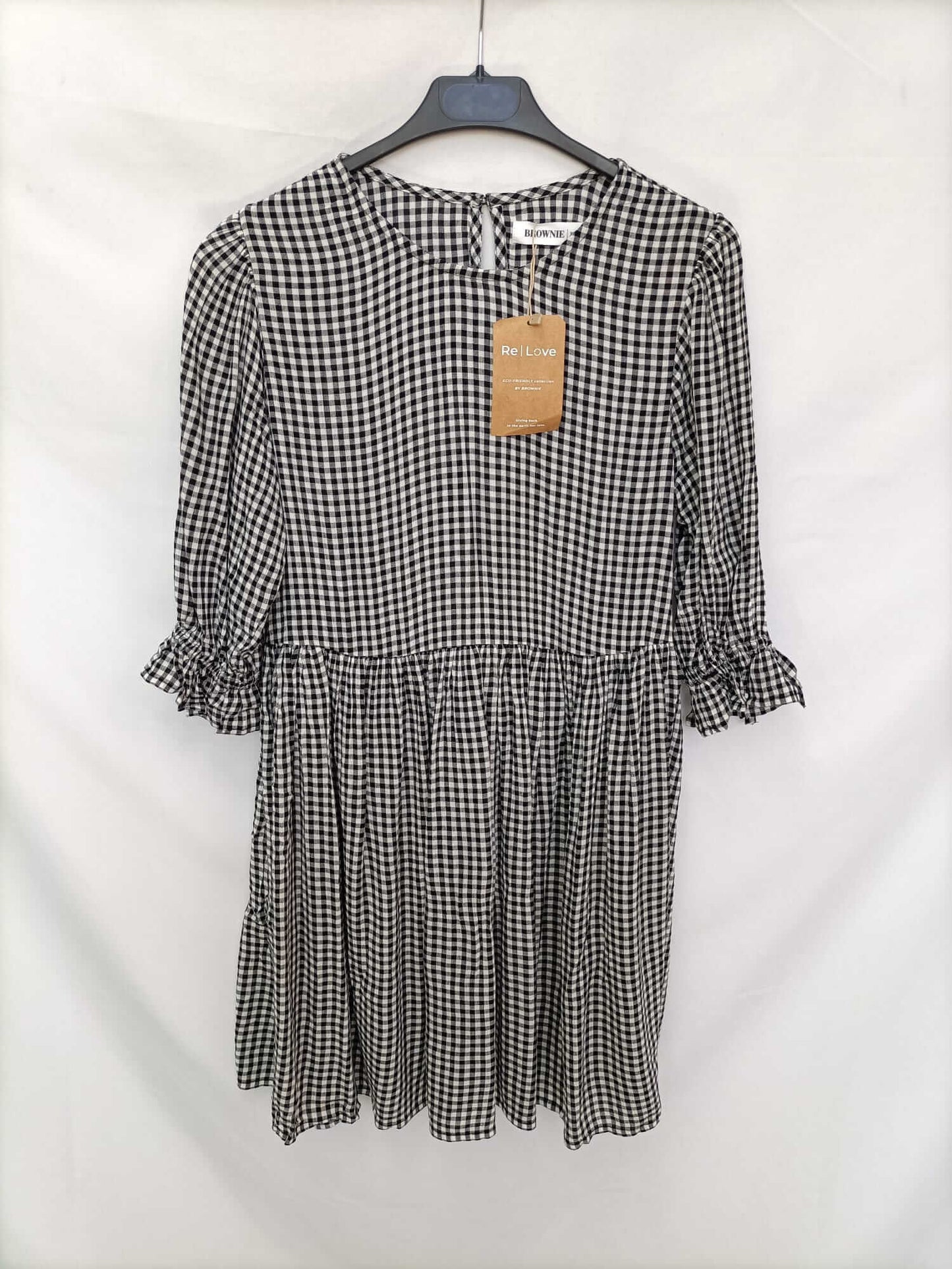 BROWNIE. Vestido corto cuadros vichí T.xs/x