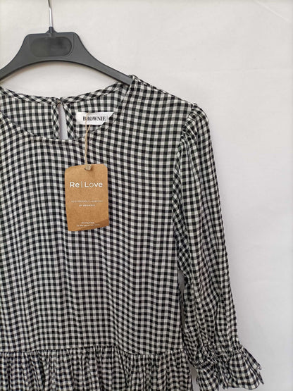 BROWNIE. Vestido corto cuadros vichí T.xs/x