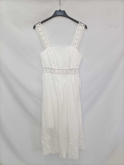 MARIETA. Vestido blanco midi T.s