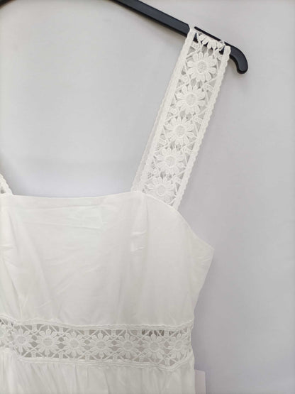 MARIETA. Vestido blanco midi T.s