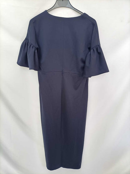 CLOTILDE SENILLOSA. Vestido largo azul T.s