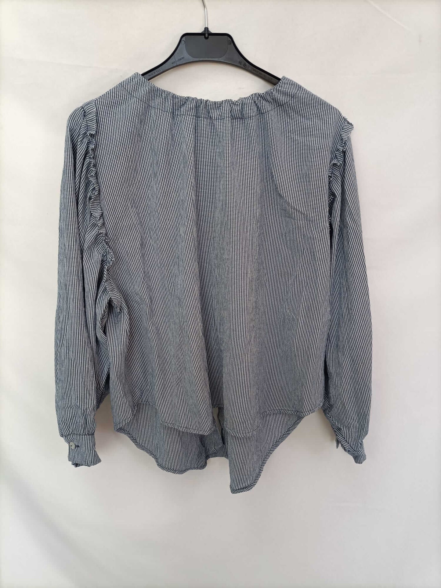 VALENTINA GARI. Blusa cuadros vichi azules Tu (s/m)