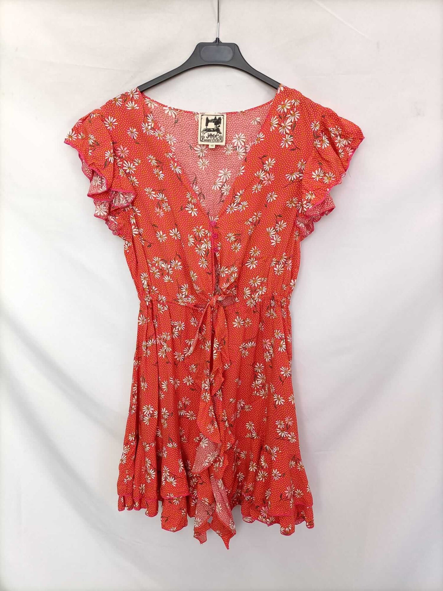 JAASE. Vestido corto lunares y flores T.xs
