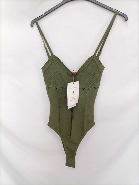 ROUJE PARIS. Body verde punto T.m