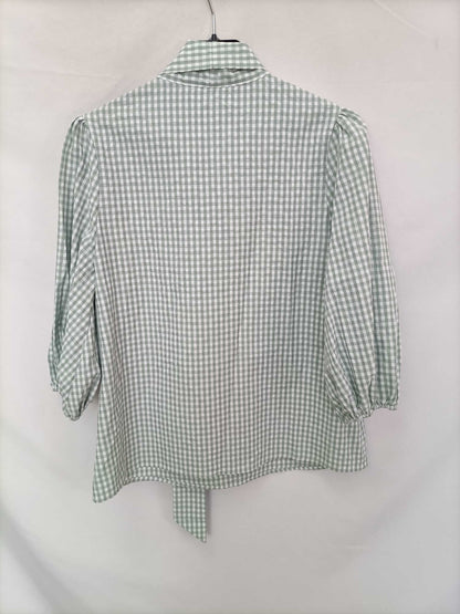 OTRAS. Blusa cuadros azul y blanco Tu (s/m)