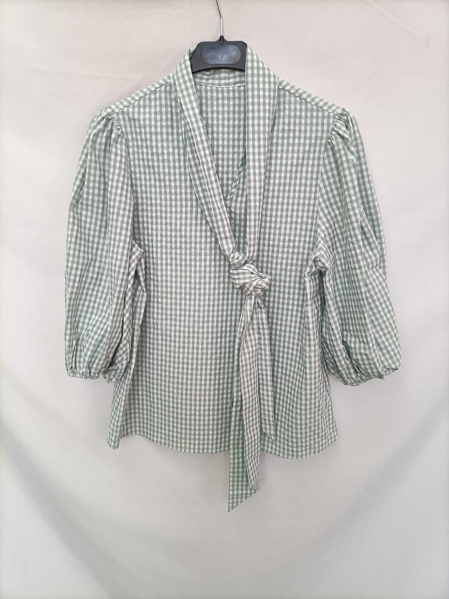 OTRAS. Blusa cuadros azul y blanco Tu (s/m)