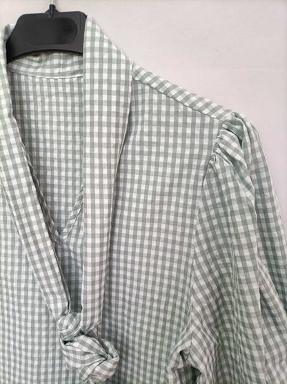 OTRAS. Blusa cuadros azul y blanco Tu (s/m)