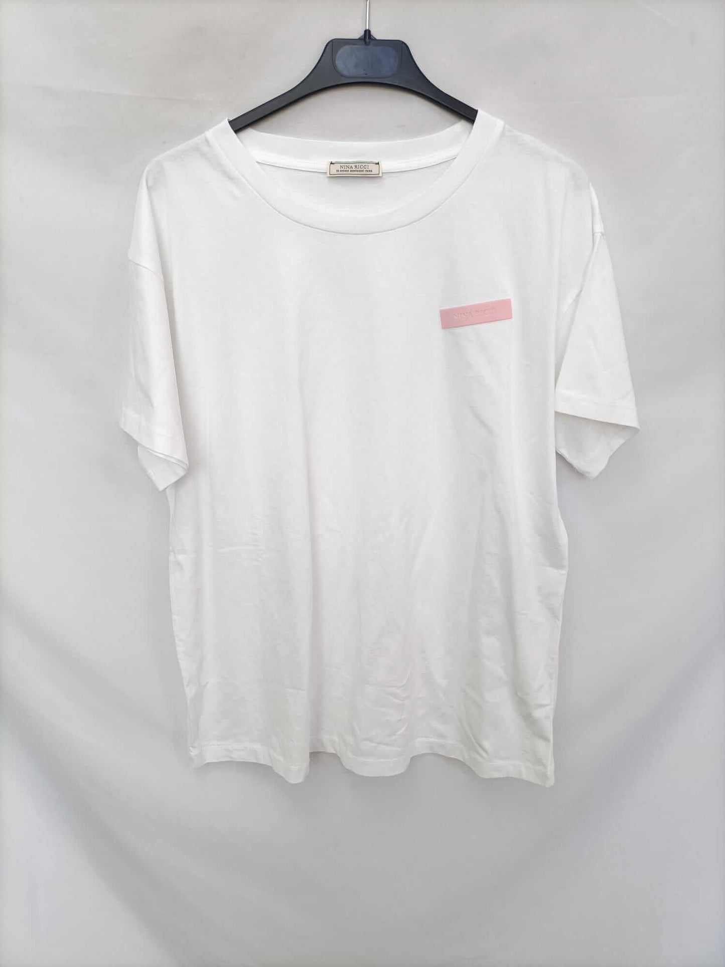 NINA RICCI. Camiseta blanca básica T.m
