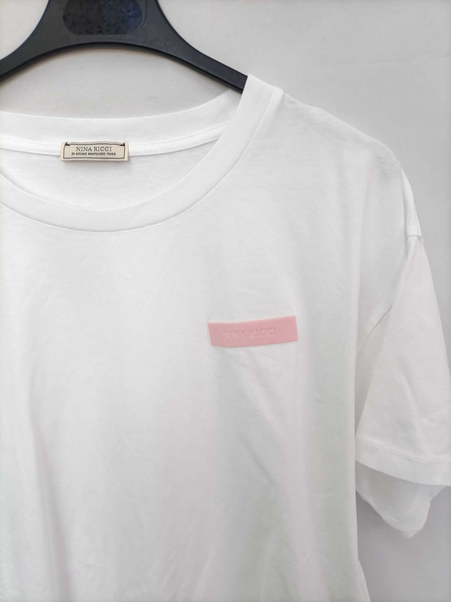 NINA RICCI. Camiseta blanca básica T.m
