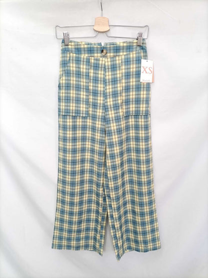 MARIETH. Blue checked trousers T.xs