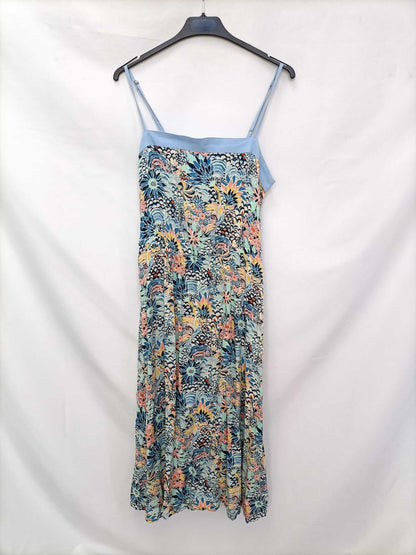 ROXY. Blue floral midi dress Ts