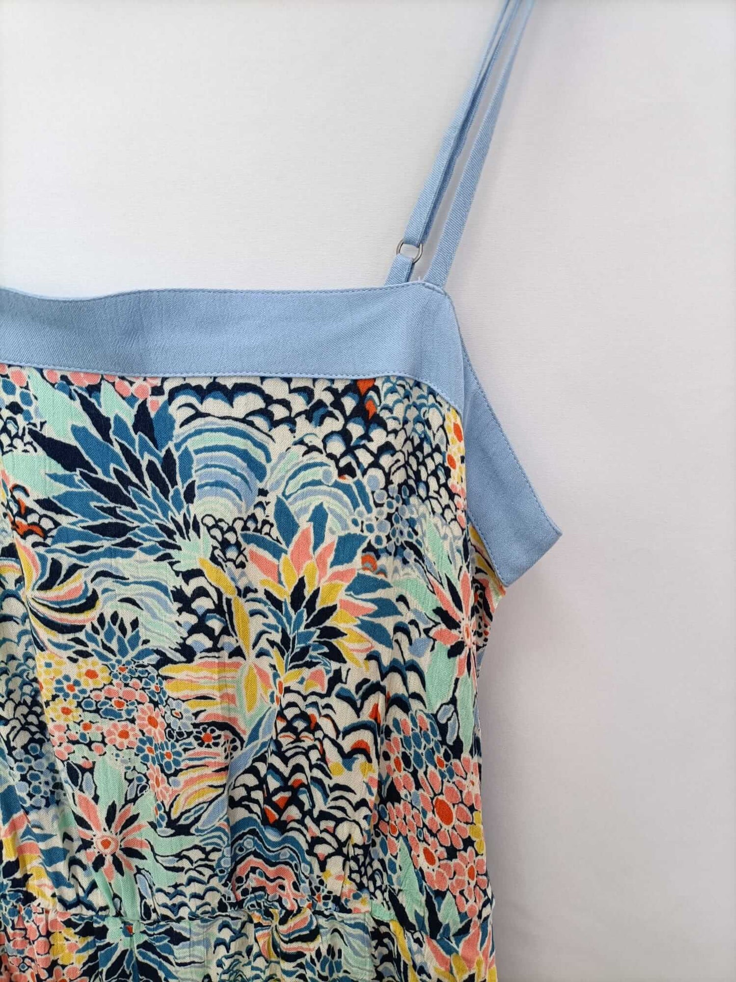 ROXY. Blue floral midi dress Ts