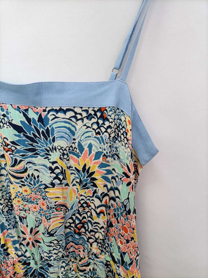 ROXY. Blue floral midi dress Ts