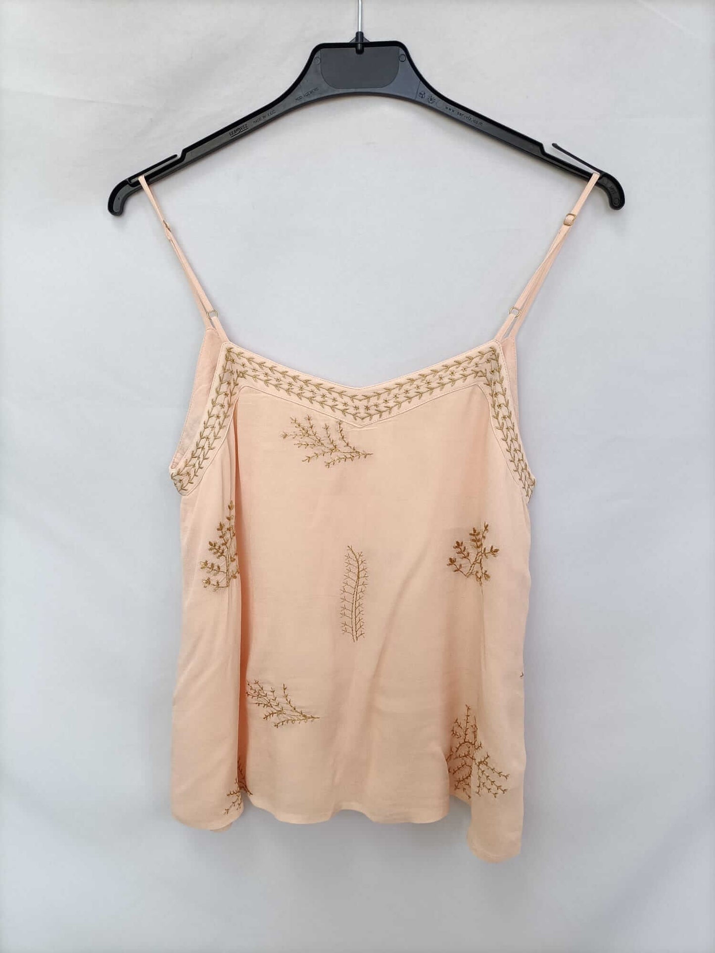 INDI&amp;COLD. Pink embroidered top T.xs
