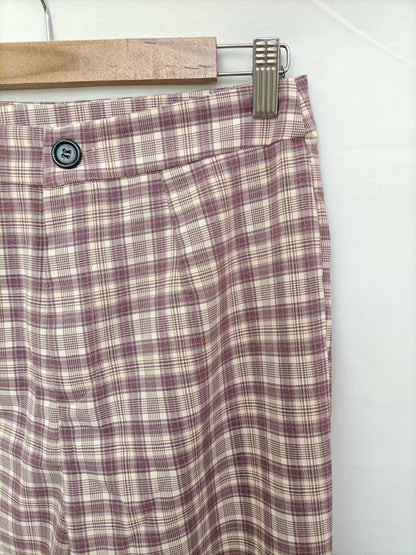 BASYCO. Pantalón cuadros morados T.s