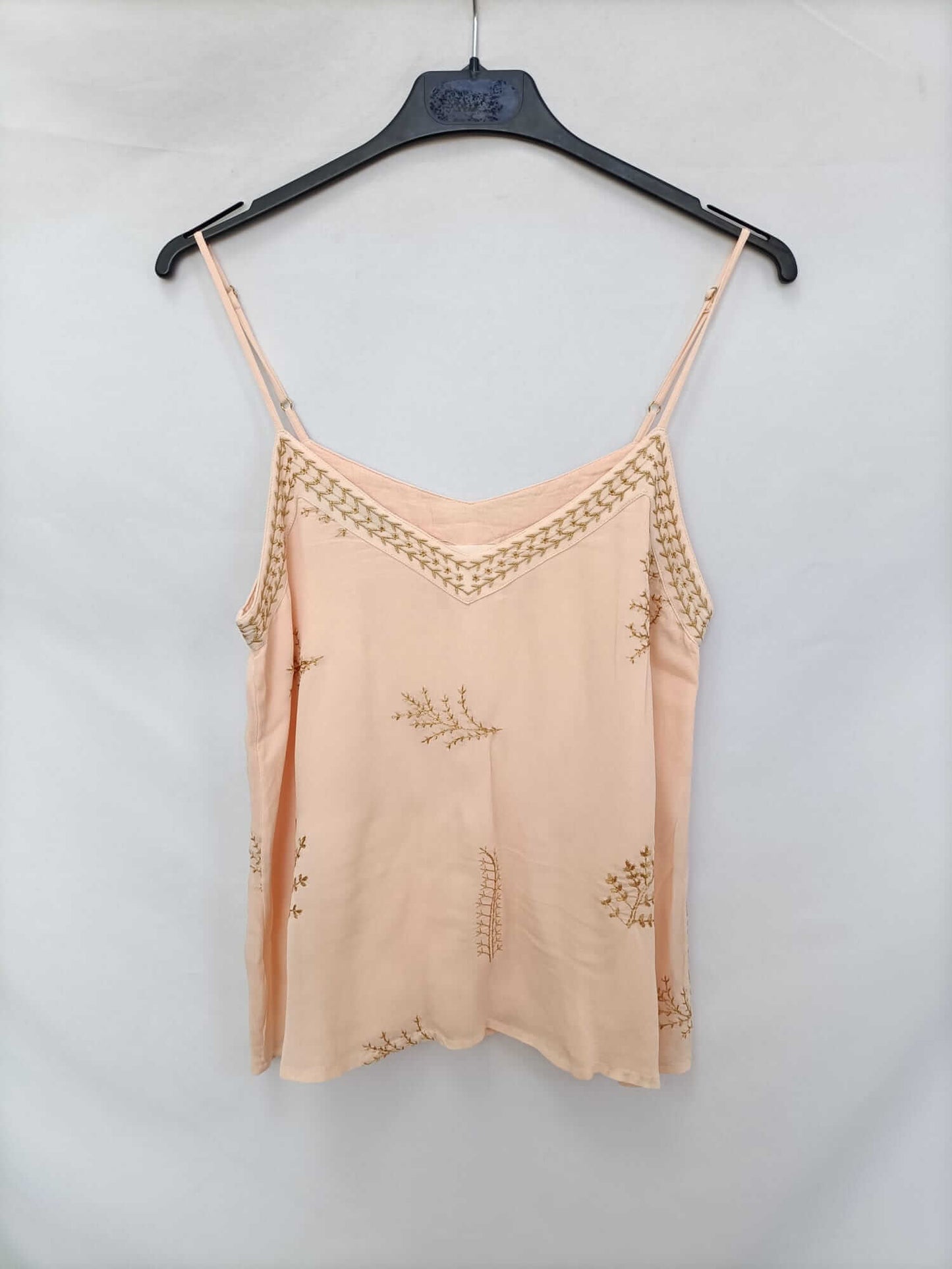 INDI&amp;COLD. Pink embroidered top T.xs
