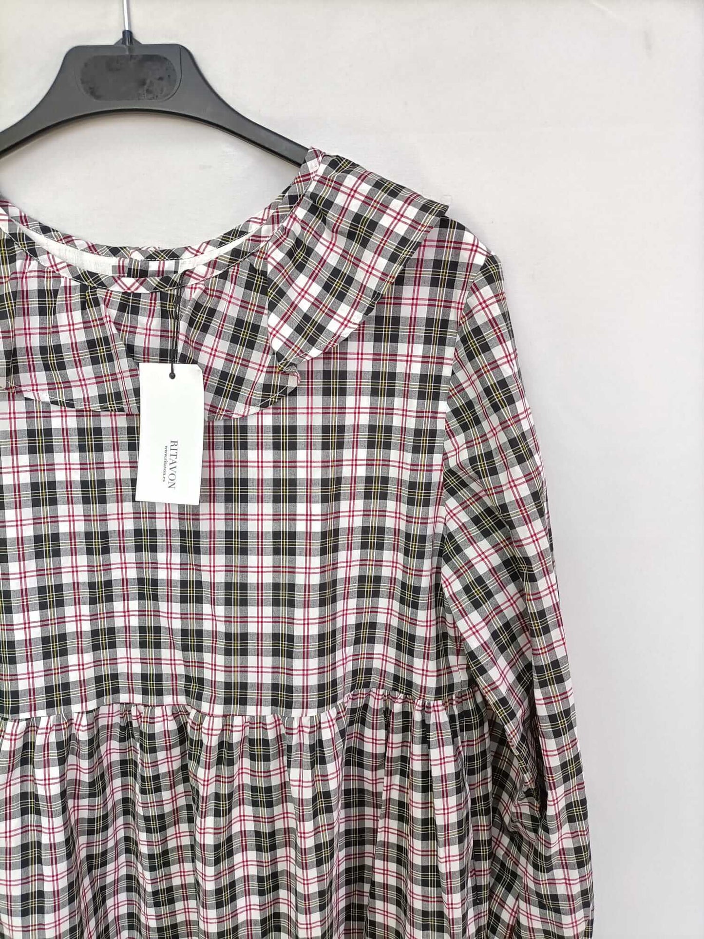 RITAVON. Checkered midi dress TM