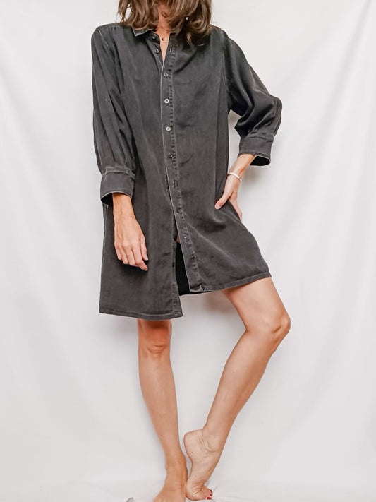EDITED. Black denim short dress Tm